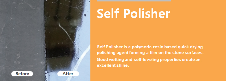 ConfiAd® Self Polisher is a polymeric resin based quick drying polishing agent forming a film on the stone surfaces.
Good wetting and self-leveling properties create an excellent shine.